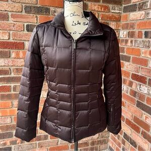 CALVIN KLEIN VINTAGE BROWN DOWN PUFFER  COAT SIZE SMALL